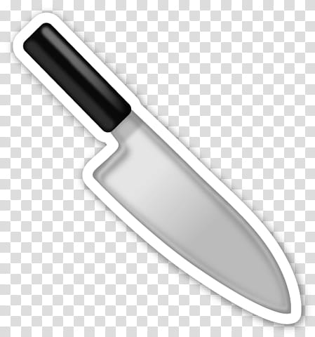 EMOJI STICKER , black handled knife transparent background PNG clipart