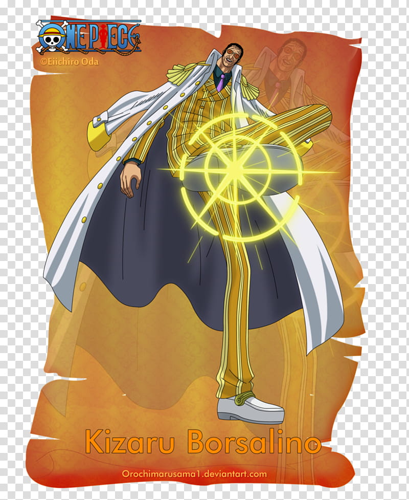 Kizaru Borsalino, One Piece poster transparent background PNG clipart