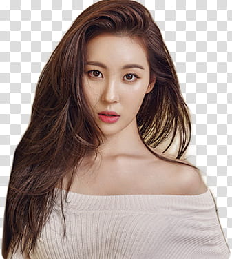 SUNMI SOLOIST, woman wearing white off-shoulder sweatshirt illustration transparent background PNG clipart