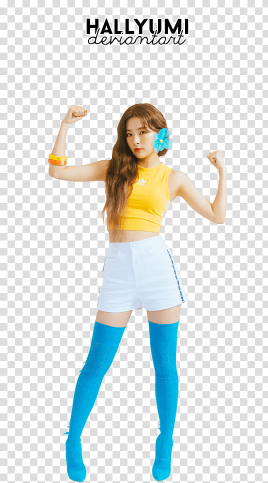 Seulgi Summer Magic, woman wearing white shorts transparent background PNG clipart