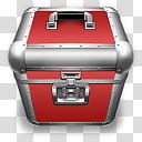 Just In Case LP case icons, red and gray box transparent background PNG clipart