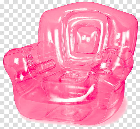 Aesthetic pink mega , pink inflatable armchair transparent background PNG clipart