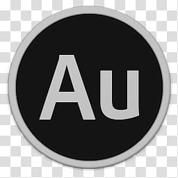 Adobe Audition CC Icon Steel Black White transparent background PNG clipart