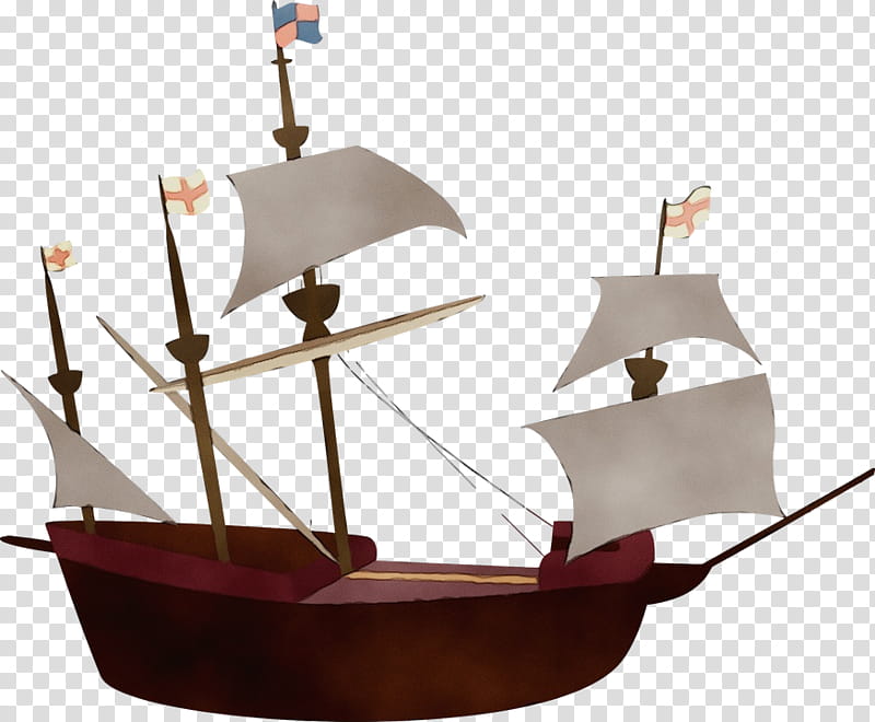 vehicle boat sailing ship ship watercraft, Watercolor, Paint, Wet Ink, Caravel, Cog, Sailboat, Galleon transparent background PNG clipart