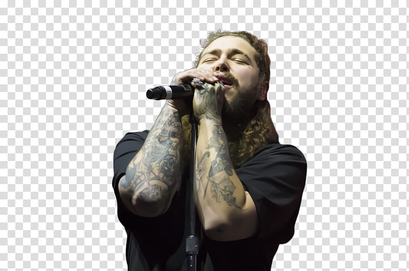 Singing, Post Malone, Rapper, Singer, Microphone, Music, Beard, Facial Hair transparent background PNG clipart