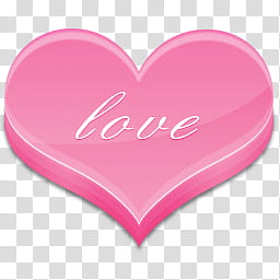 Love , pink heart with love text screenshot transparent background PNG clipart