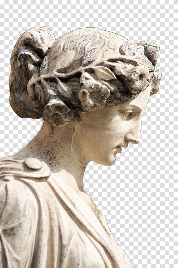 Greek Statues, woman bust statue transparent background PNG clipart