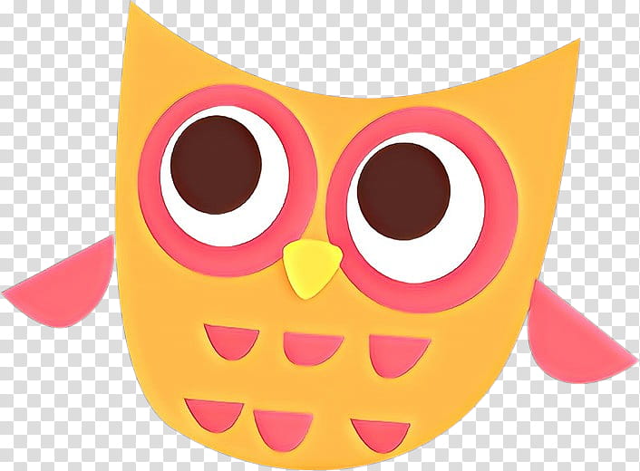 Owl, Cartoon, Beak, Meter, Orange, Pink, Yellow, Bird Of Prey transparent background PNG clipart