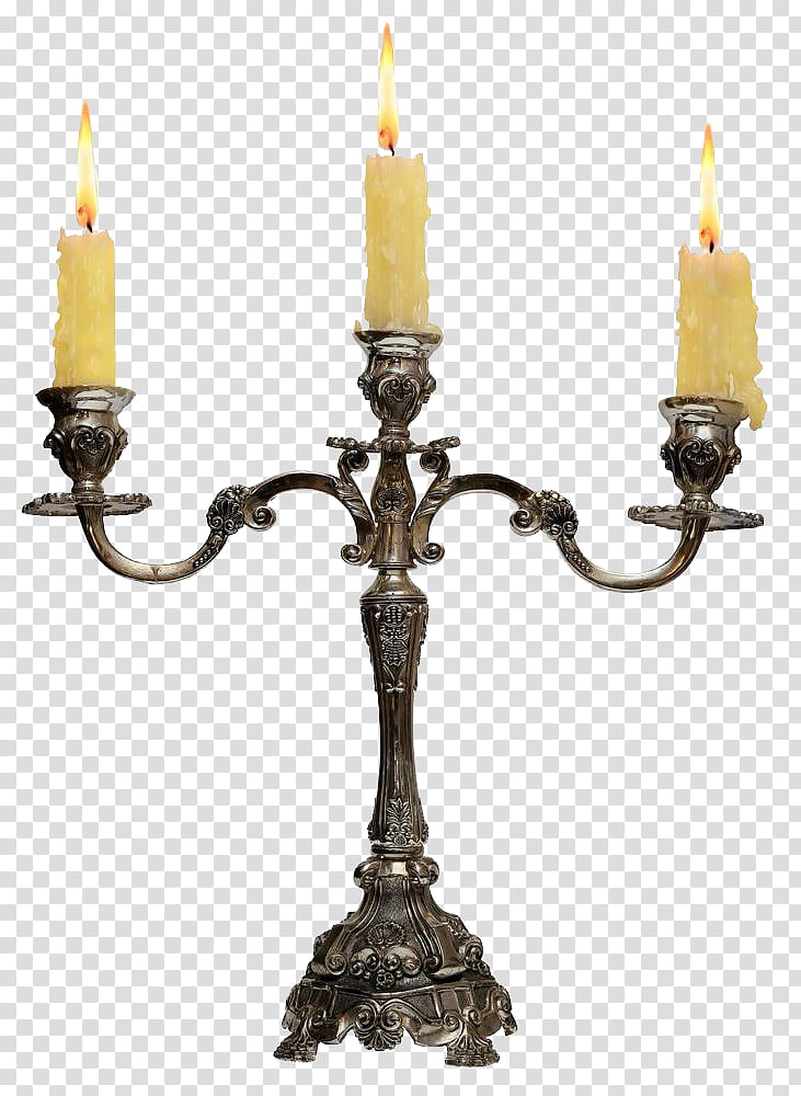 brown -way candle stand transparent background PNG clipart
