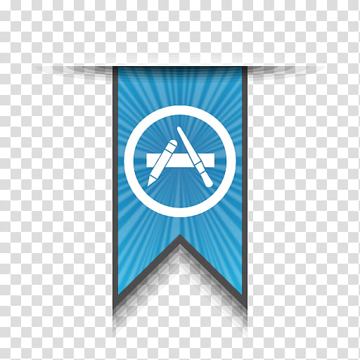 Ribbon Icons, softwarecenter, blue emblem transparent background PNG clipart