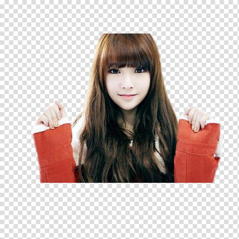 Park Hyo Jin ULZZANG, girl wearing white and orange top transparent background PNG clipart