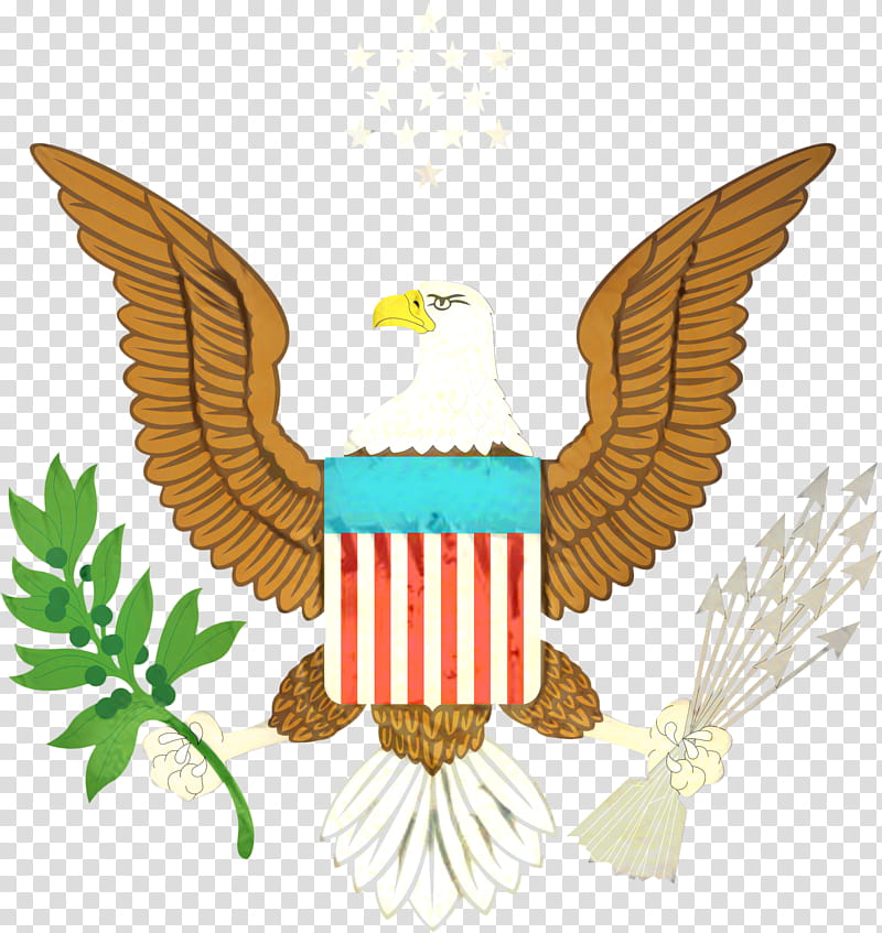Eagle Logo, Bald Eagle, United States, Great Seal Of The United States, Flag Of The United States, Wing, Bird, Emblem transparent background PNG clipart
