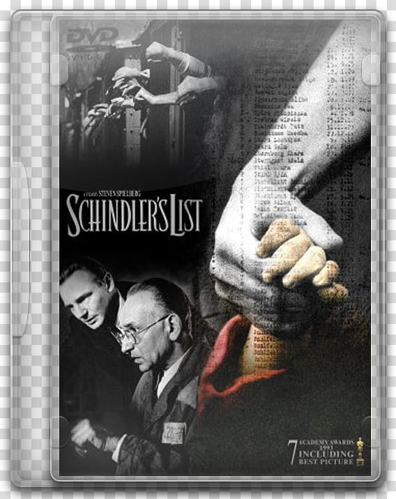 DVD movies icon, schindlers list, Schindler's List jewel case transparent background PNG clipart