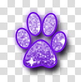 Huellas Glitter, purple paw print transparent background PNG clipart