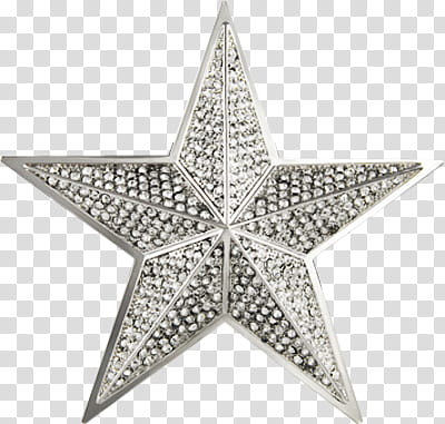 All that glitters , silver-colored clear gemstone encrusted star pendant transparent background PNG clipart