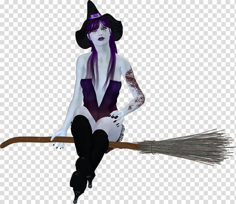 hexe, witch on broom illustration transparent background PNG clipart