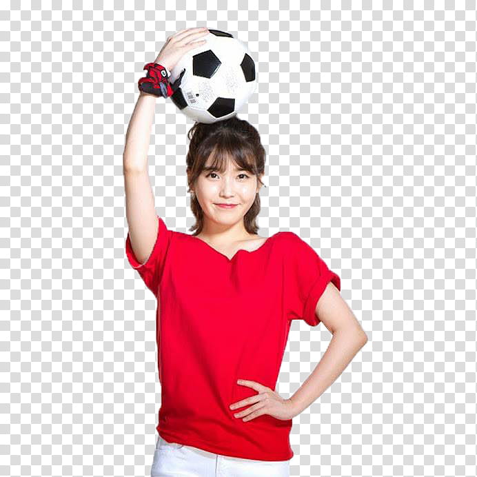 , woman holding white and black soccer ball transparent background PNG clipart