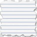 ripped paper, white ruled paper transparent background PNG clipart