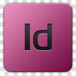 Icon , Adobe Indesign, square purple Id computer icon transparent background PNG clipart