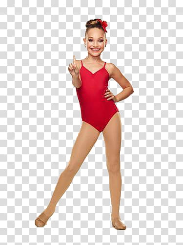 S de Maddie Ziegler, woman wearing red one-piece bathing suit transparent background PNG clipart