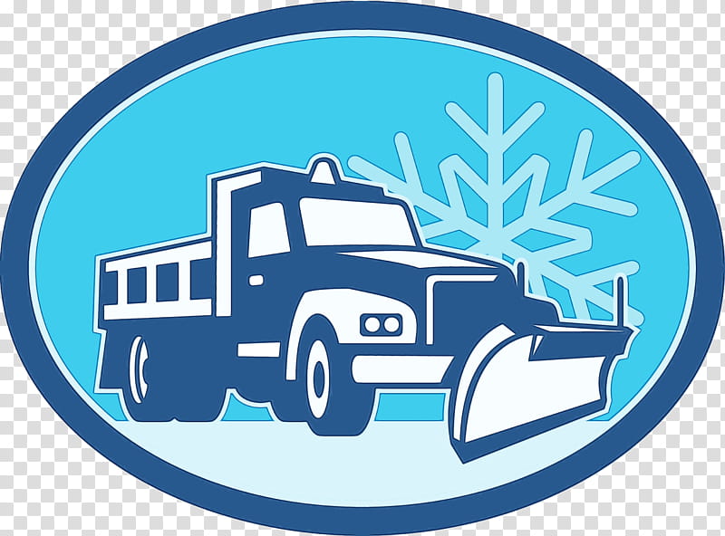 Snowplow Plough Snow removal Shovel, Watercolor, Paint, Wet Ink, Truck, Transport, Vehicle, Car transparent background PNG clipart