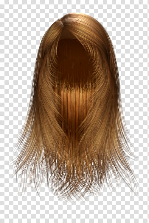 Hair Texture Renders , long brown wig transparent background PNG clipart