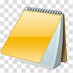 NotePad Icons, notepad yellow transparent background PNG clipart