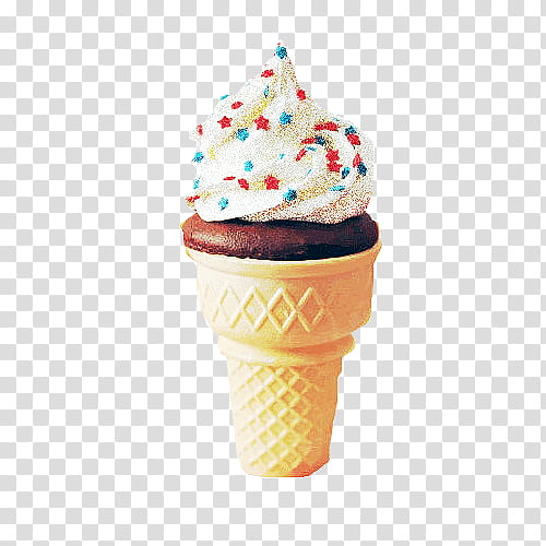 Ice Cream, vanilla ice cream in cone transparent background PNG clipart