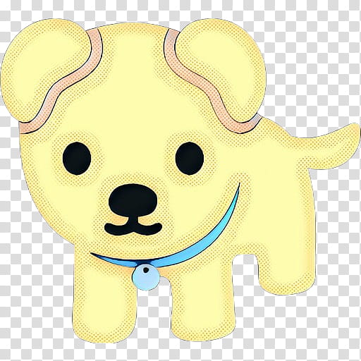 cartoon yellow puppy animal figure toy, Pop Art, Retro, Vintage, Cartoon, Snout, Stuffed Toy transparent background PNG clipart