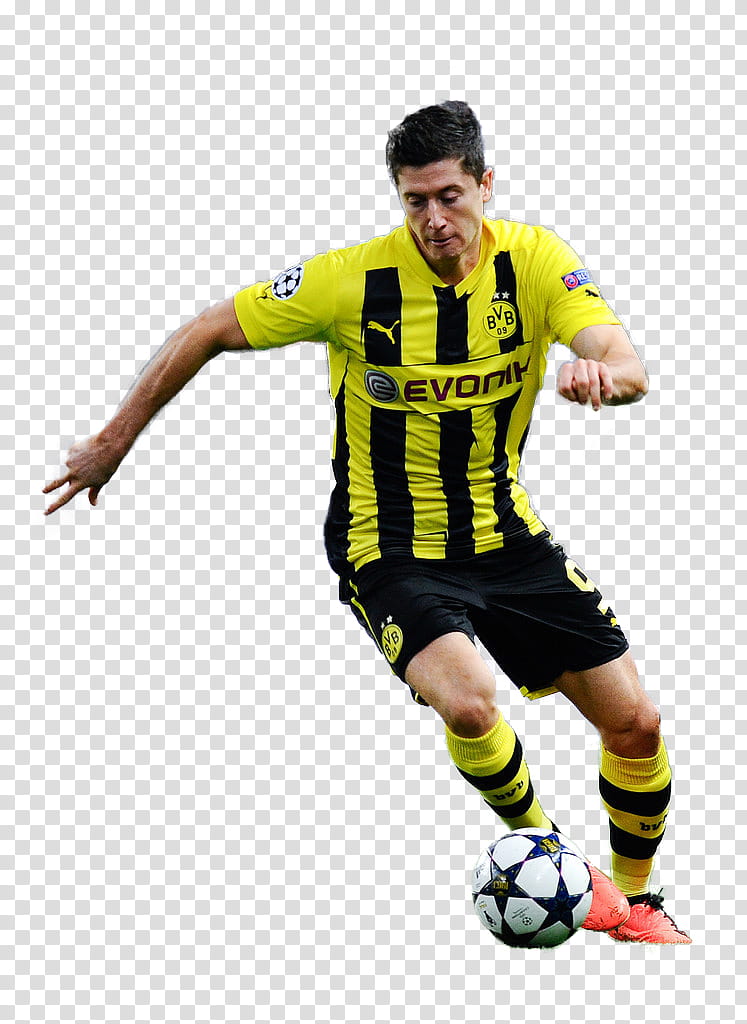 R Lewandowski Borussia Dortmund transparent background PNG clipart