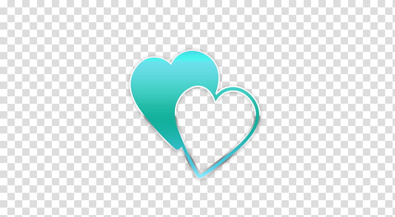 two green heart transparent background PNG clipart