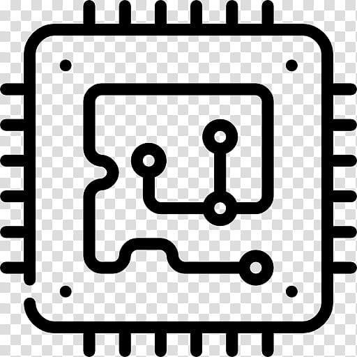 Cartoon Computer, Computer Icons, Integrated Circuits Chips, Encapsulated PostScript, Central Processing Unit, , Line, Line Art transparent background PNG clipart
