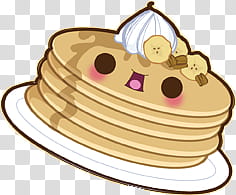 Cute Food, pancake transparent background PNG clipart