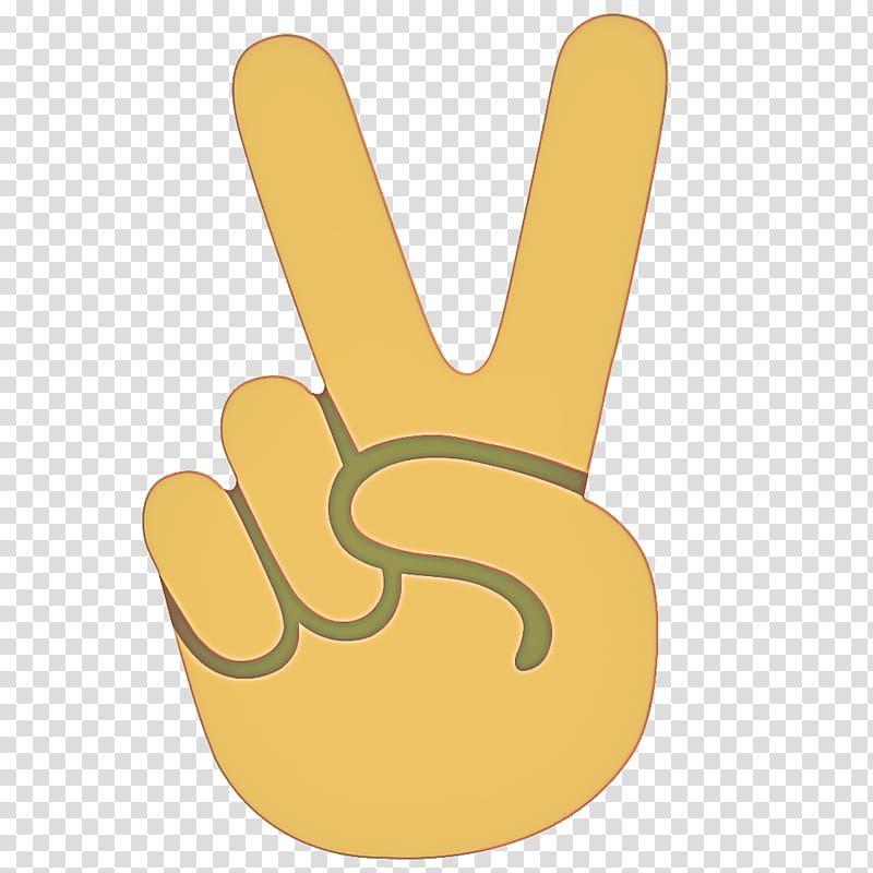 Peace Emoji, Emoticon, Peace Symbols, Blob Emoji, V Sign, Sign Of The Horns, Finger, Yellow transparent background PNG clipart