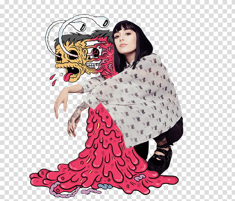 Hannah Snowdon, woman wearing gray top sitting transparent background PNG clipart