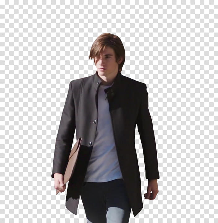 Skam, man wearing black coat transparent background PNG clipart