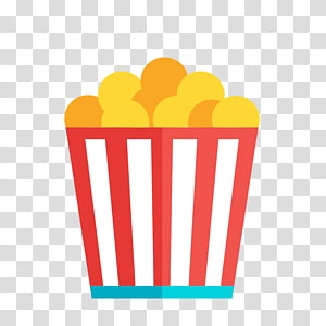 Popcorn, Movie Theater, Film, Cinema, Yellow, Orange, Text, Line transparent background PNG clipart thumbnail