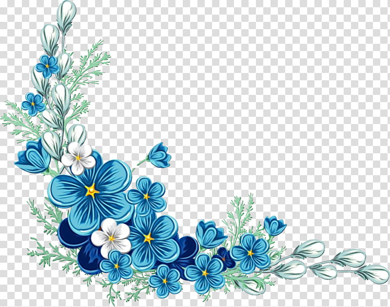 Floral Flower, Floral Design, Blue, Floristry, Royal Blue, Wreath, Black, Aqua transparent background PNG clipart