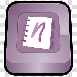 WannabeD Dock Icon age, Microsoft Office OneNote, square purple frame illustration transparent background PNG clipart