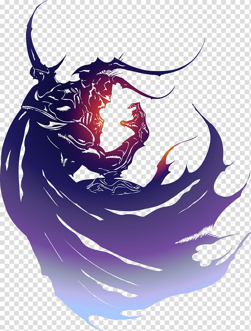 Final Fantasy IV logo, monster with cape sketch transparent background PNG clipart