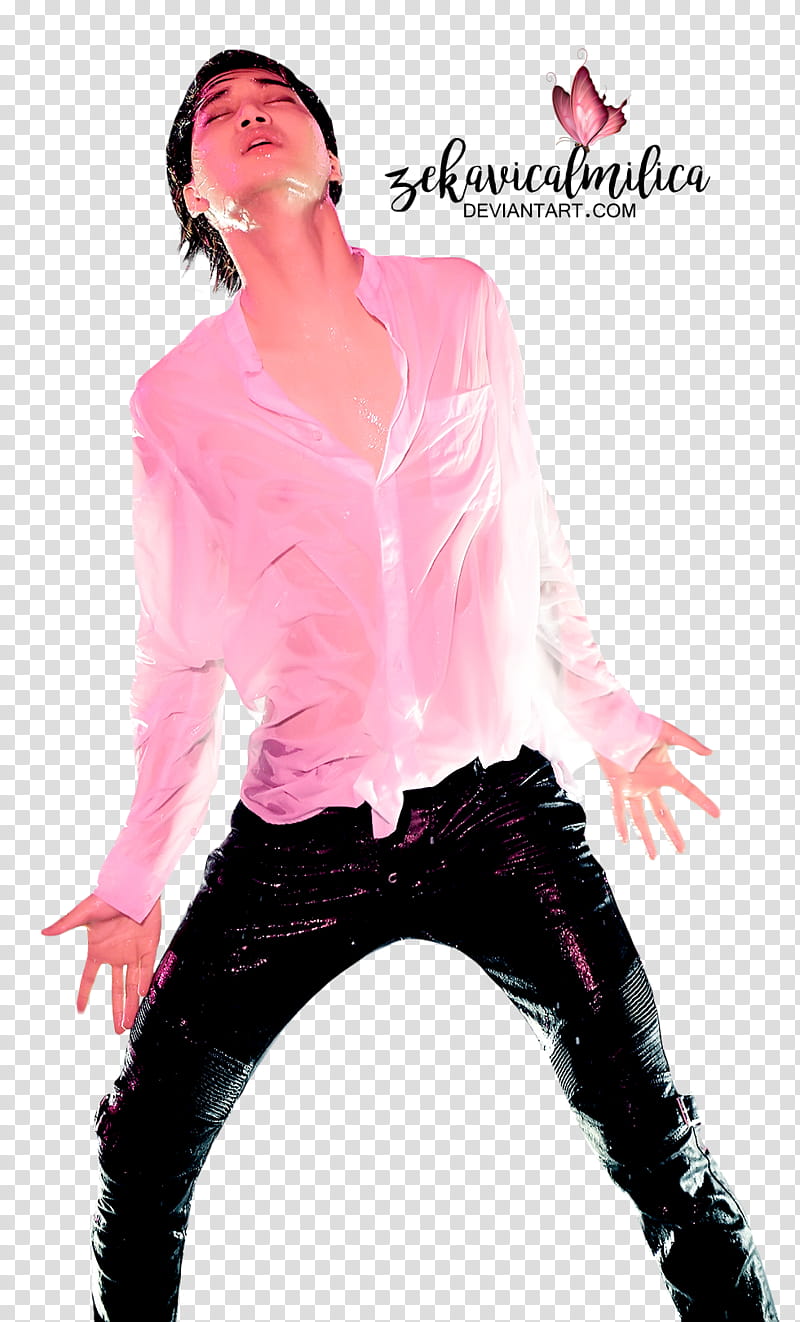EXO Kai Ba, man opening his arms transparent background PNG clipart