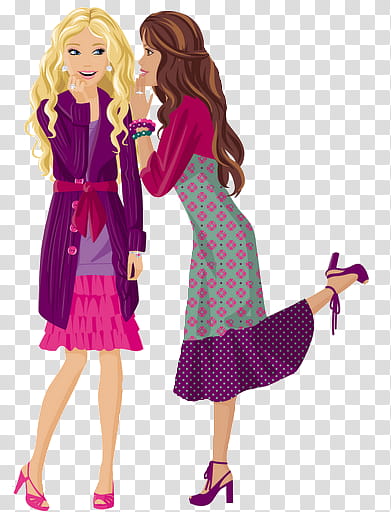 Barbie and Friends, Barbie and girl illustration transparent background PNG clipart