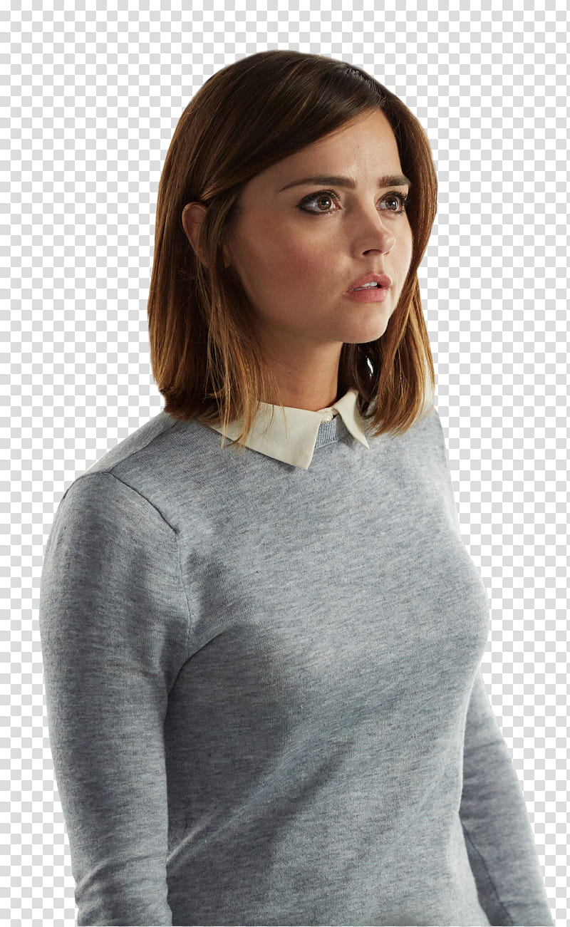 Doctor Who Season , woman in grey collared sweater transparent background PNG clipart