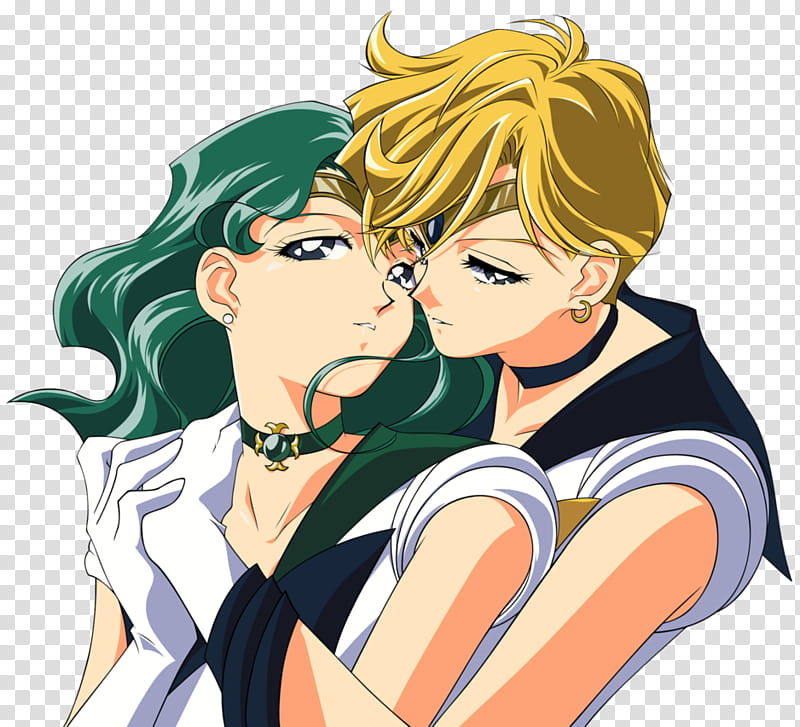 Haruka and Michiru transparent background PNG clipart