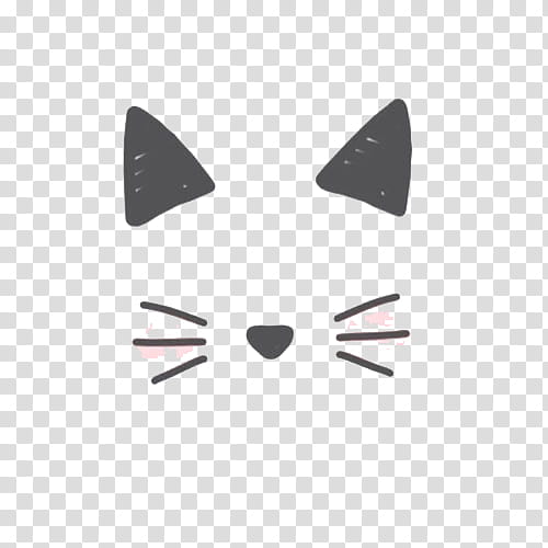 , gray cat face illustration transparent background PNG clipart