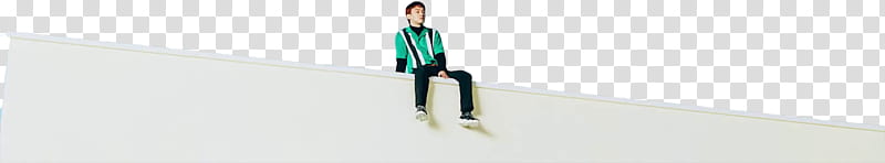 EXO CBX Blooming Day MV, man sitting on white barrier transparent background PNG clipart