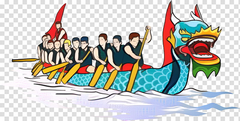 Dragon, Character, Dragon Boat, Boating, Rowing, Vehicle, Viking Ships, Watercraft transparent background PNG clipart