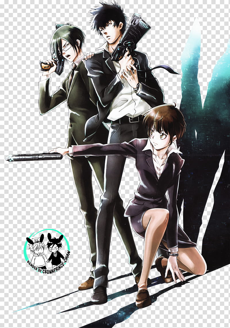 RENDER Ginoza Kougami Akane Psycho Pass, anime character illustration transparent background PNG clipart