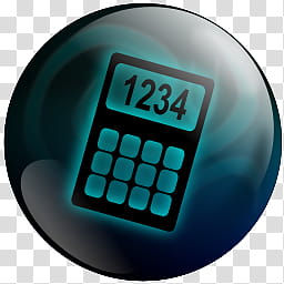 Black Pearl Dock Icons Set, BP Calculator Aqua transparent background PNG clipart
