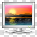 Oxygen Refit, preferences-desktop-, turned-on flat screen monitor illustration transparent background PNG clipart